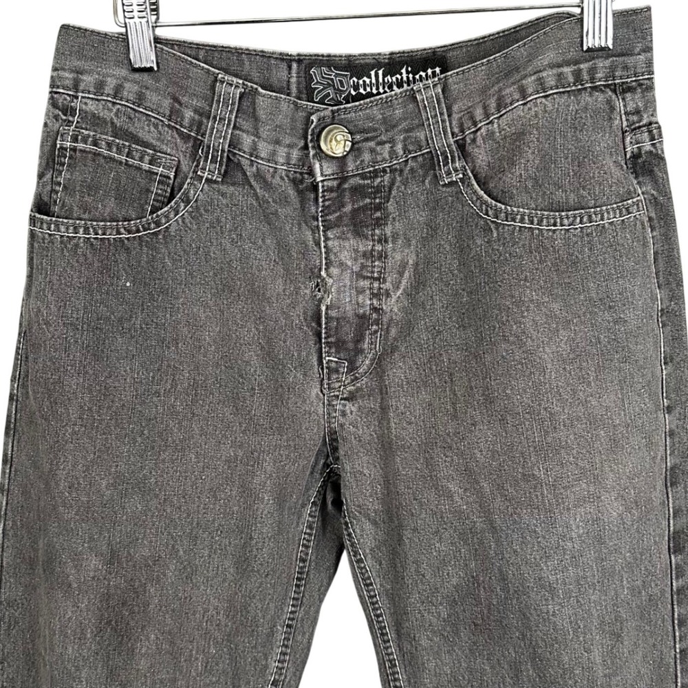 Southpole Collection Mens Gray Denim Jeans Straight Leg Streetwear Size 30